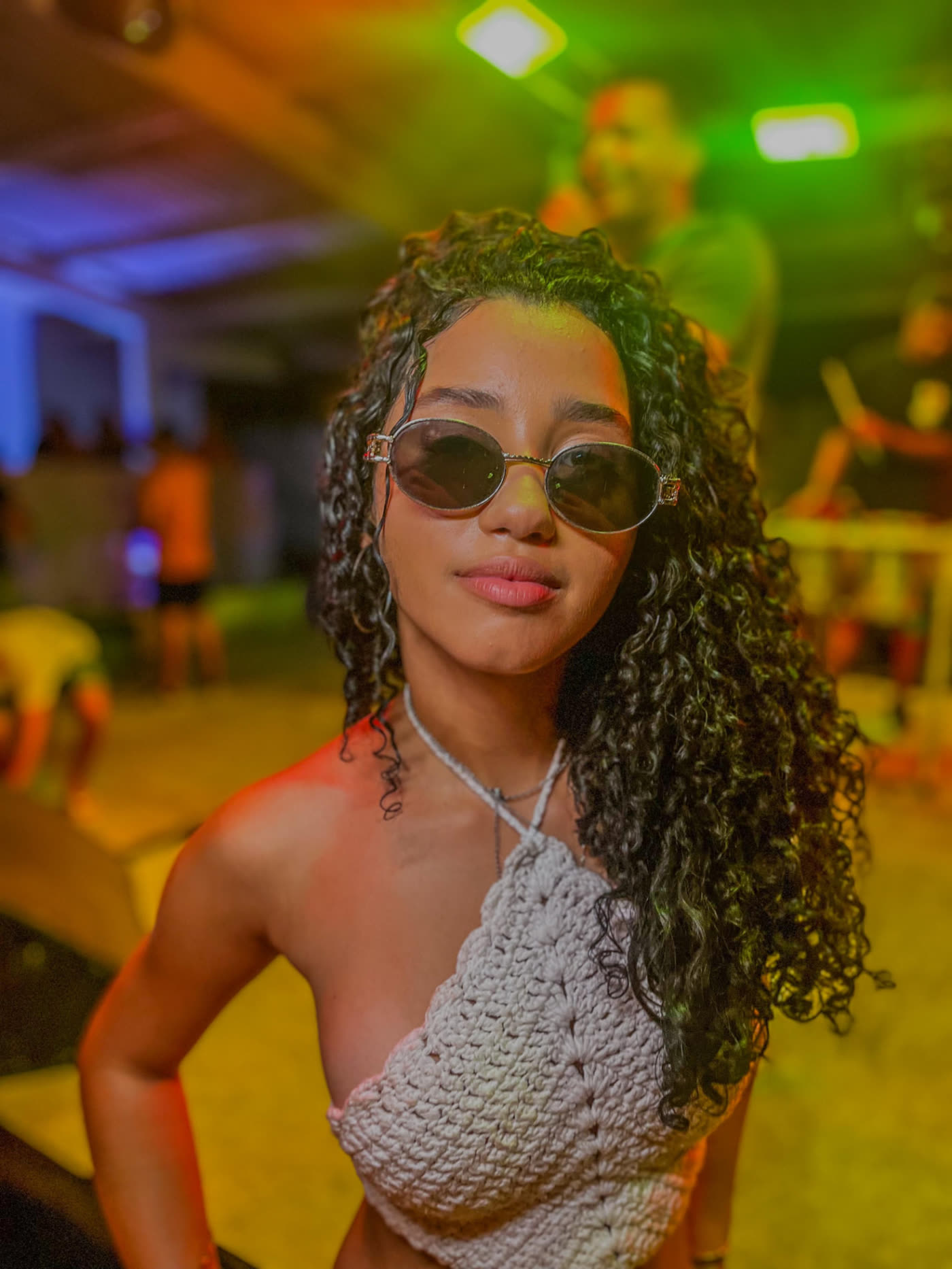 Convidada curtindo a noite